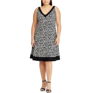 Women's chaps black floral dress 18W & 20W